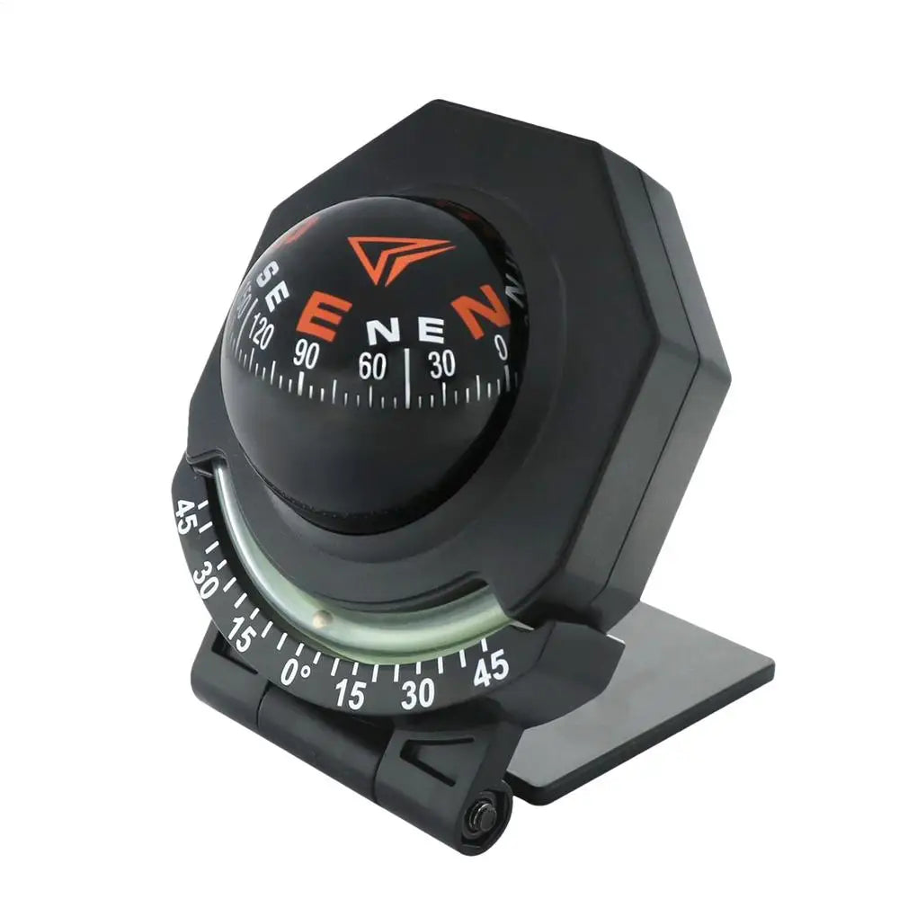 Car Dashboard Compass WithSlope Meter 2-In-1 Foldable High Precision Navigation Car Mount Compass Ball Compass For Vehicle Boat
