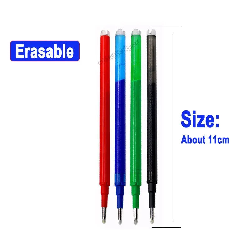 5Pcs/30Pcs Erasable Gel Pen Refill 0.7mm Replacement Office School Writing Stationery Accessory 8 Color Ink Washable Handle Rods