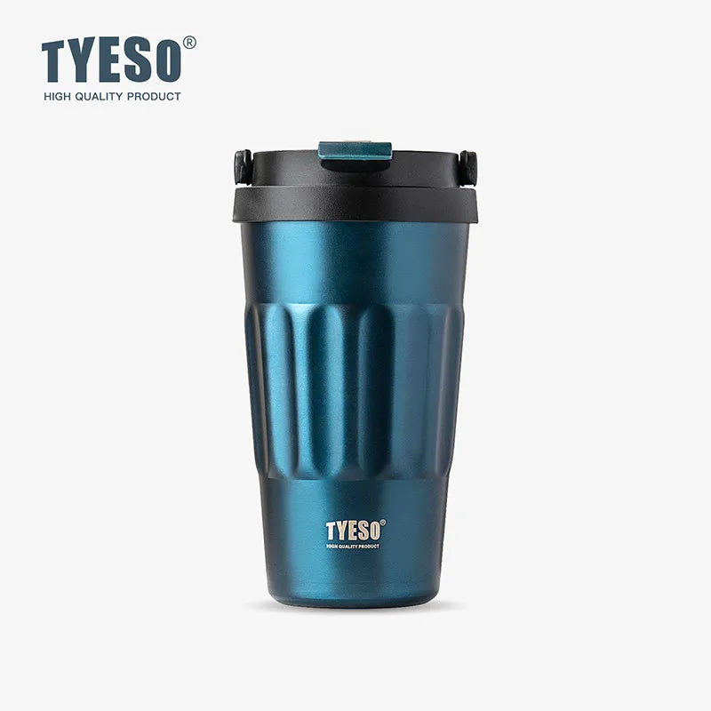 Tyeso 400ML/500ml Vintage Vacuum Flasks Insulated Coffee Mug 304 Stainless Steel Portable Travel Cup Handheld Thermos Hot Cold