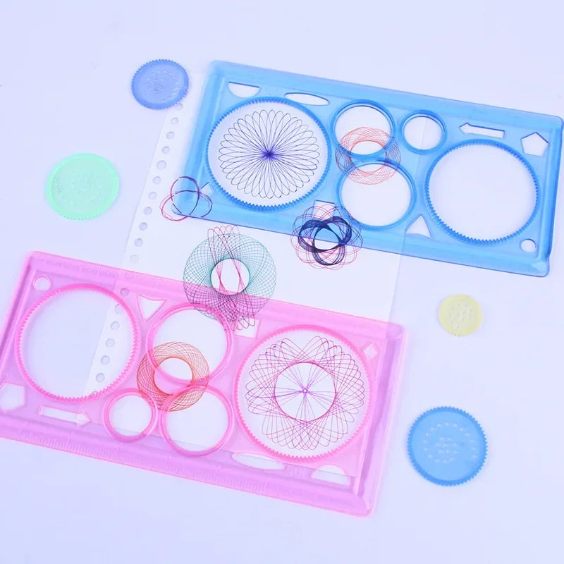 Geometry Spirograph Drawing Stencils Set Painting Template Art Crafts Creative Teenager Educational Toy Variety of Flowers Ruler