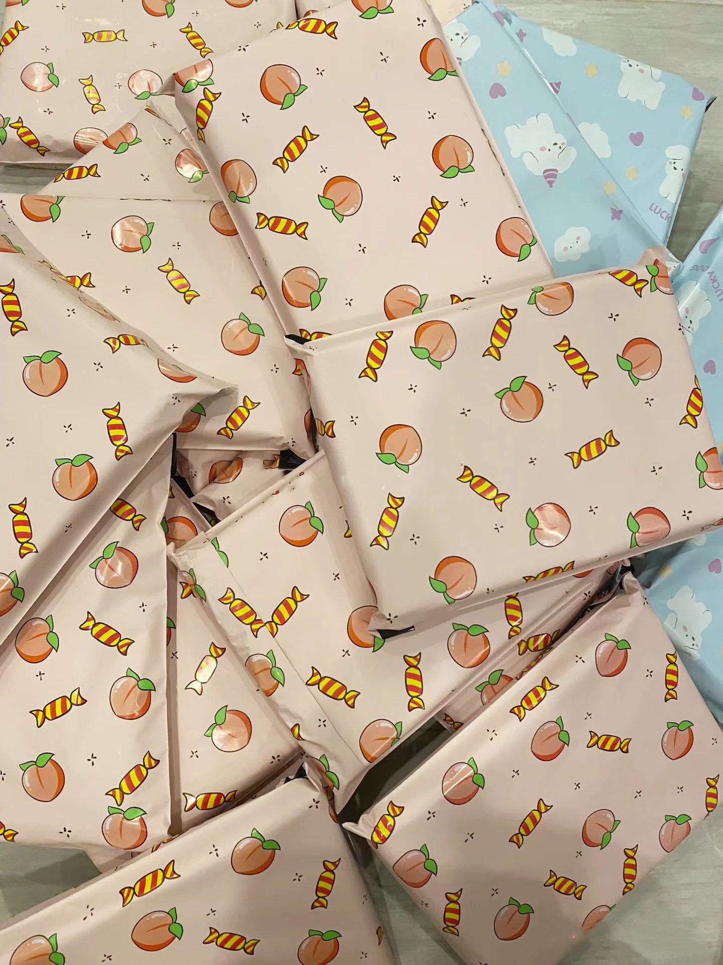 PE Plastic Self-Seal Mailbag，50PCS Thicken Shipping Bags, Cute Cartoon Poly Envelope, Panda Postal Courier Bags