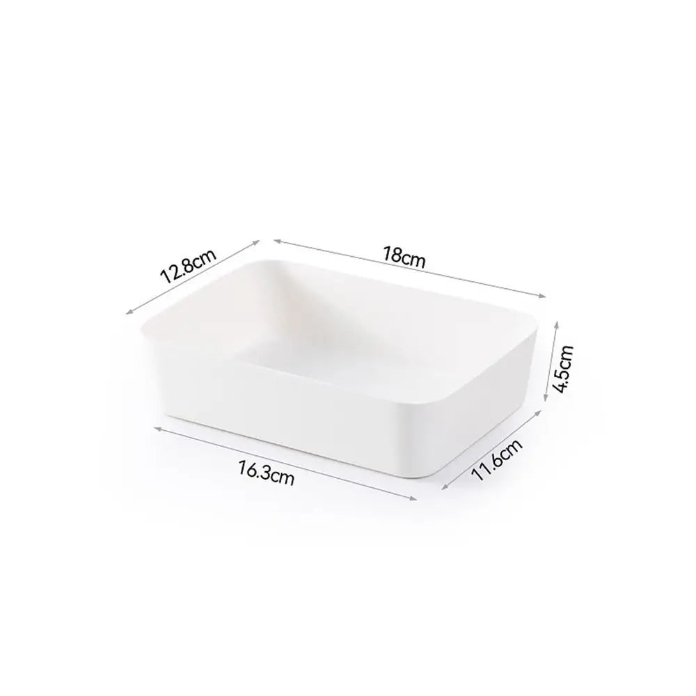 Plastic Desktop Storage Box Stackable Large Capacity Drawer Divider Storage Box Solid Color Documents File Organizer Home Office