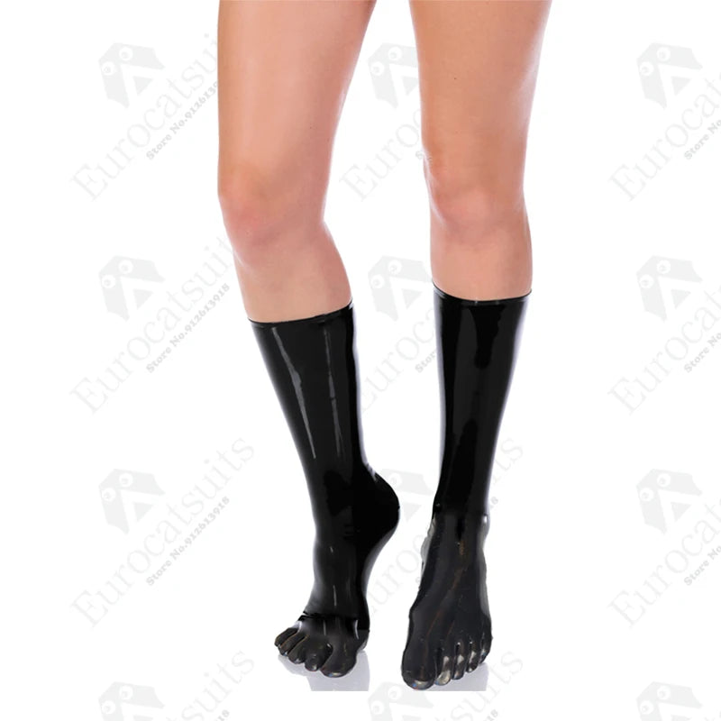Latex Hooded Mask rubber Bondagi Restraints latex Gloves seamless latex men  Catsuit Fetish latex gloves rubber male