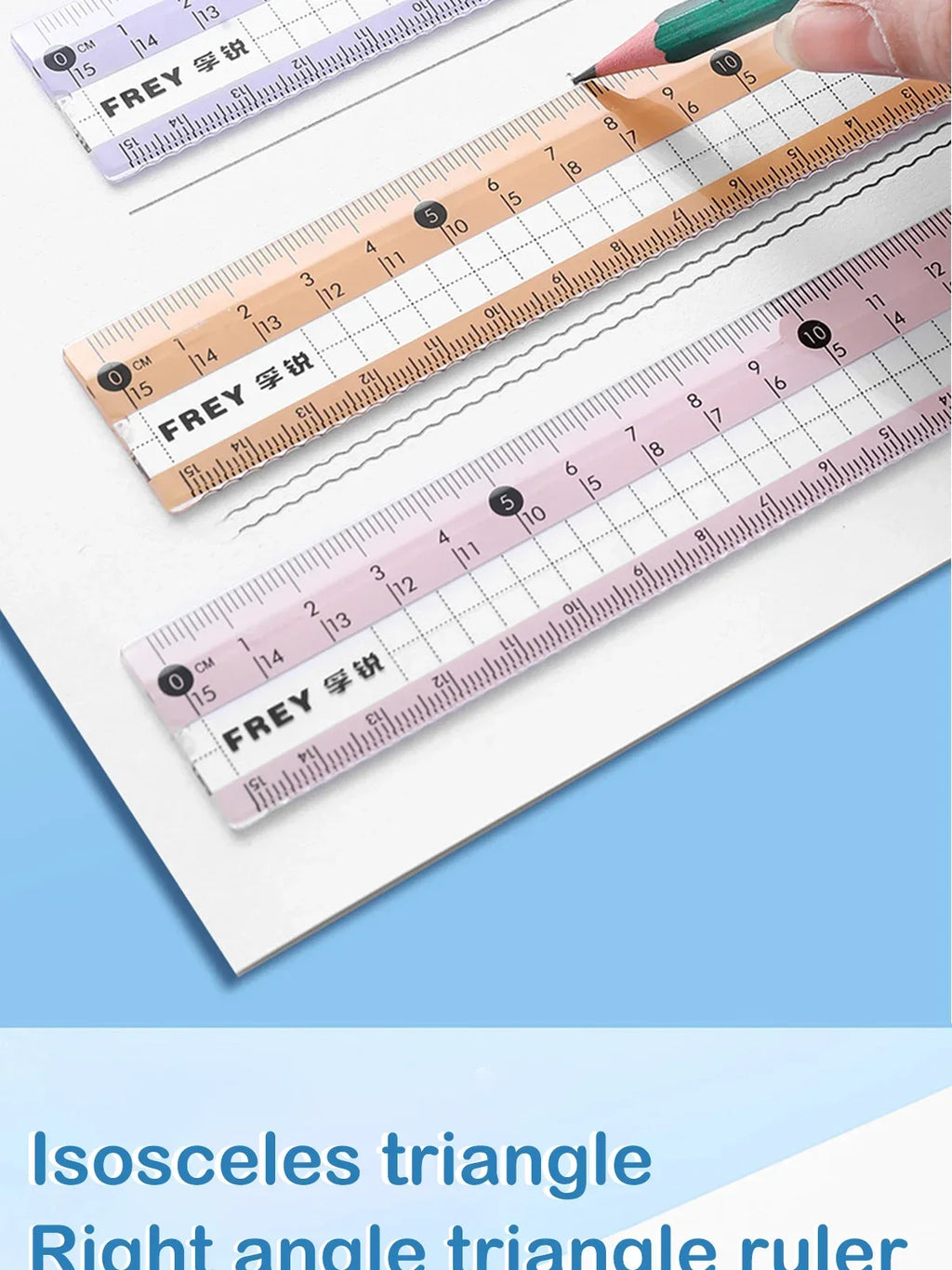 7Pcs Back to School Math Geometry Set Multi Function Drawing Tools with Compass Rulers for Students School Supplies Stationery