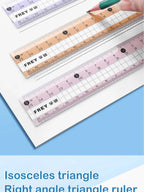 7Pcs Back to School Math Geometry Set Multi Function Drawing Tools with Compass Rulers for Students School Supplies Stationery