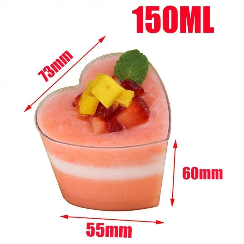 Disposable Plastic Mousse Cup Mini Ladder Shaped Pudding Dessert Cup for Hotel Party and Sweet Shop Disposable Plastic Cups