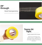 4.5CM×70M High Viscosity Clear Packing Tape - Strong Adhesive, for Carton Sealing & DIY Mounting Fixing