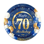 18th 30th 40th 50th 60th 70th Birthday Decorations Men Women Blue Birthday Happy Birthday  Plates Cup Tableware Anniversary