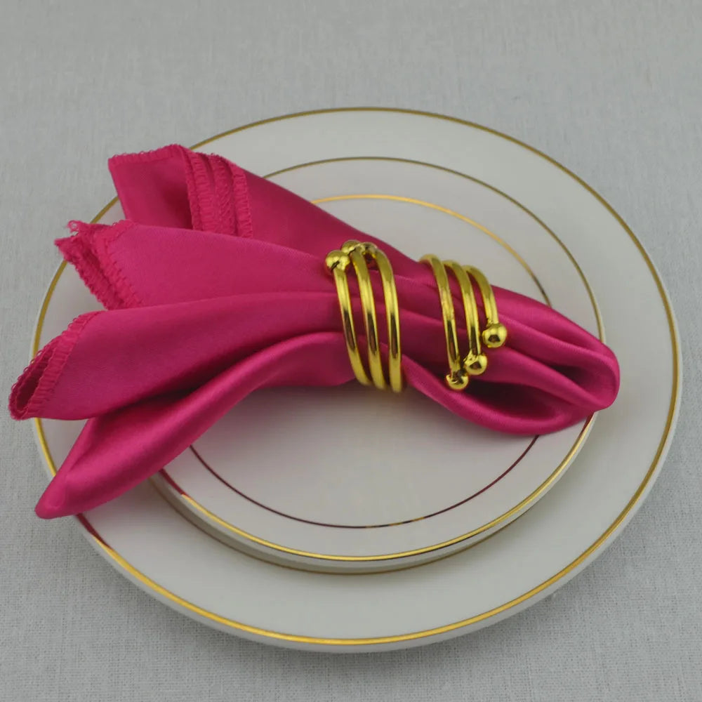 100pcs Satin Napkins For Wedding Party Decor Square 30cm Table Dinner Napkin Restaurant Supplies Christmas Birthday Tea Towels