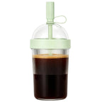 Reusable Coffee Cups with Lids 17oz Tumbler with Straw Tea Mug with Straw for Women Men Travelers Students Home Office Gym