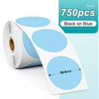 Phomemo PM241 Shipping Printer Label Sticker Round Paper Square Label Rainbow Color for DIY Logo Design Small Business Adress