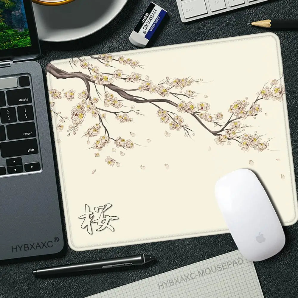 450x400 Japan Cherry Blossom Game Small Mousepad Computer Sakura Desk Mat Table Keyboard Pad Laptop Cushion Non-slip Deskpad