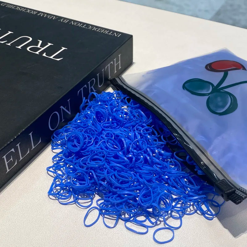 2000pcs/lot Small Disposable Transparent Hair Ties For Kid Girls Elastic Rubber Bands For Bracelets Baby Mini hair Rope Headband