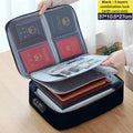 Lockable Document Storage Bag Multi Compartment Passport Card Certificate Organizer Travel Household Important File Box