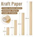 1 Roll 10M 10/30/40/45cm Of Kraft Paper Roll For Gift Wrapping Moving Packing Brown Paper Roll For Painting,Crafts,DIY Making