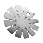 Stainless Steel Round Gauge Diameter Bevel Gauge Angle Protractor Thickness Gauge 15° 20° 22.5° 30° 45° 60° 120° Measuring Tool