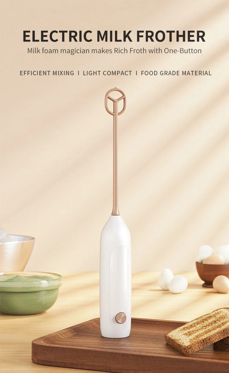 Kitchen Powerful Stirrer Milk Frother Handheld Foam Maker for Lattes,Whisk Drink Mixer for Coffee Electric Egg Beater