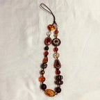 Fashion Women Beaded Phone Charm Strap Ins Wrist Hanging Ornament Phone Case Keychain CCD Camera Anti-Lost Lanyard
