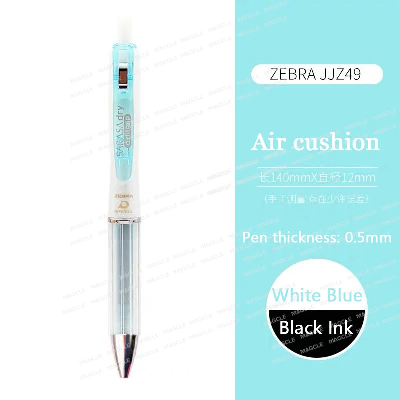 ZEBRA SARASA Dry airfitgrip Gel Pen 0.5/0.4mm Black Core Quick-Drying Smooth Writing Stylos boligrafo gel Stationery for school