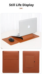 PU Leather Laptop Computer Sleeve Case Bag Stand Cover Pouch Man Women 13 14 15 15.6 16 inch for Macbook Air Samsung HP Lenovo