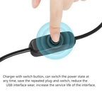 USB Cable Extension Cord Data Sync Charger With Switch ON/OFF Cable Extension USB 2.0 Male to Female Extension Extender Cable