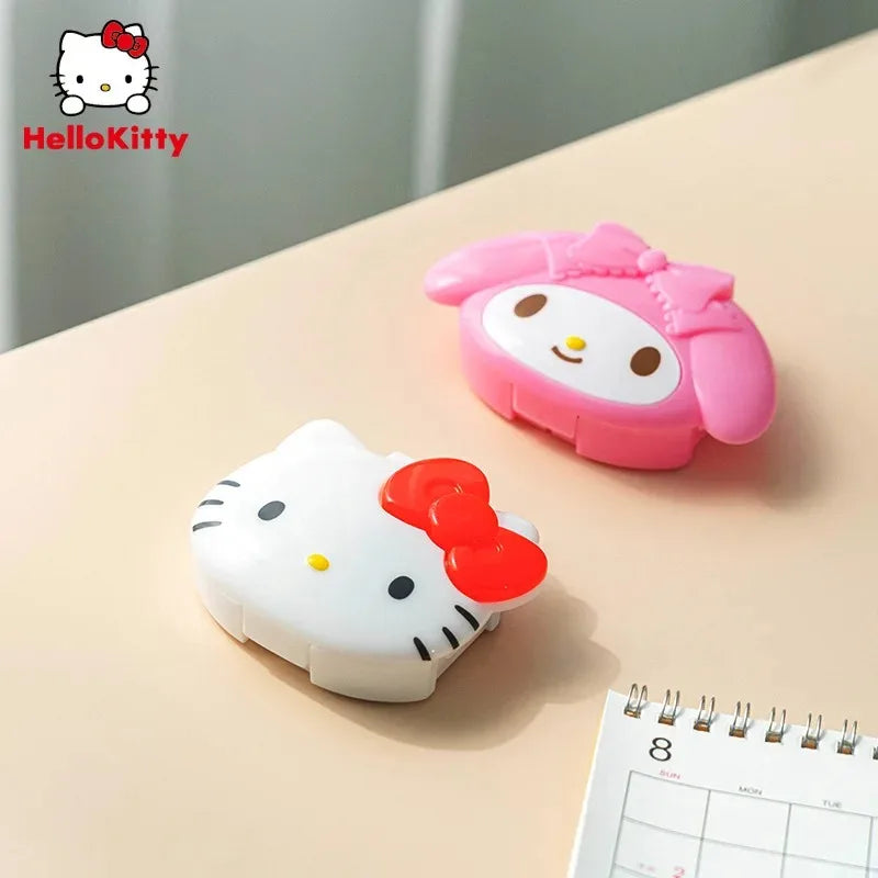 Sanrios Mini Pill Box Anime Figures Hellokitty Portable Pill Case Medication Organizer Cute Mymelody Cartoon Daily Dose Box Gift