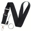 Mobile Phone Lanyard Fashion Black with Buckle Neck Strap Keychain Lanyard for ID Card Holder Keys Keychain Cell Phone Strap