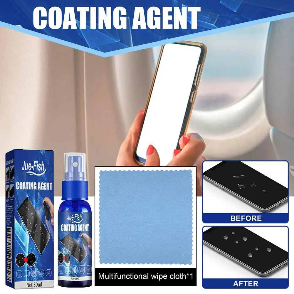 Mobile phone screen cleaner scratch-resistant fingerprint-resistant glass hydrophobic oleophobic coating solution