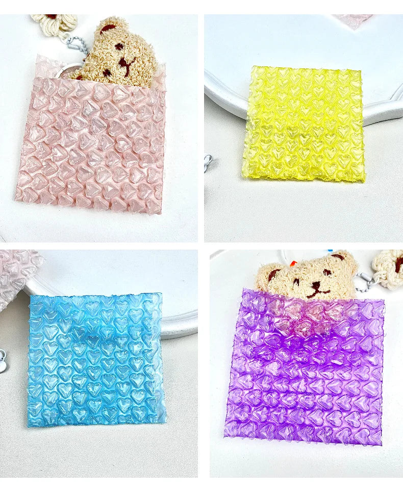 10pcs Love Heart Shaped Bubble Mailers Envelope Protective Wrap Plastic Shockproof Bag Foam Packing Bags