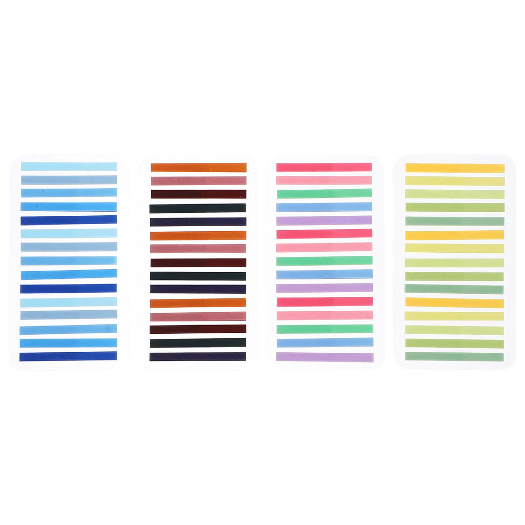 4Set Reading Tabs Ultra-Thin Repositionable Index Tabs Writable Colored Book Flags for Study Notes File Classification