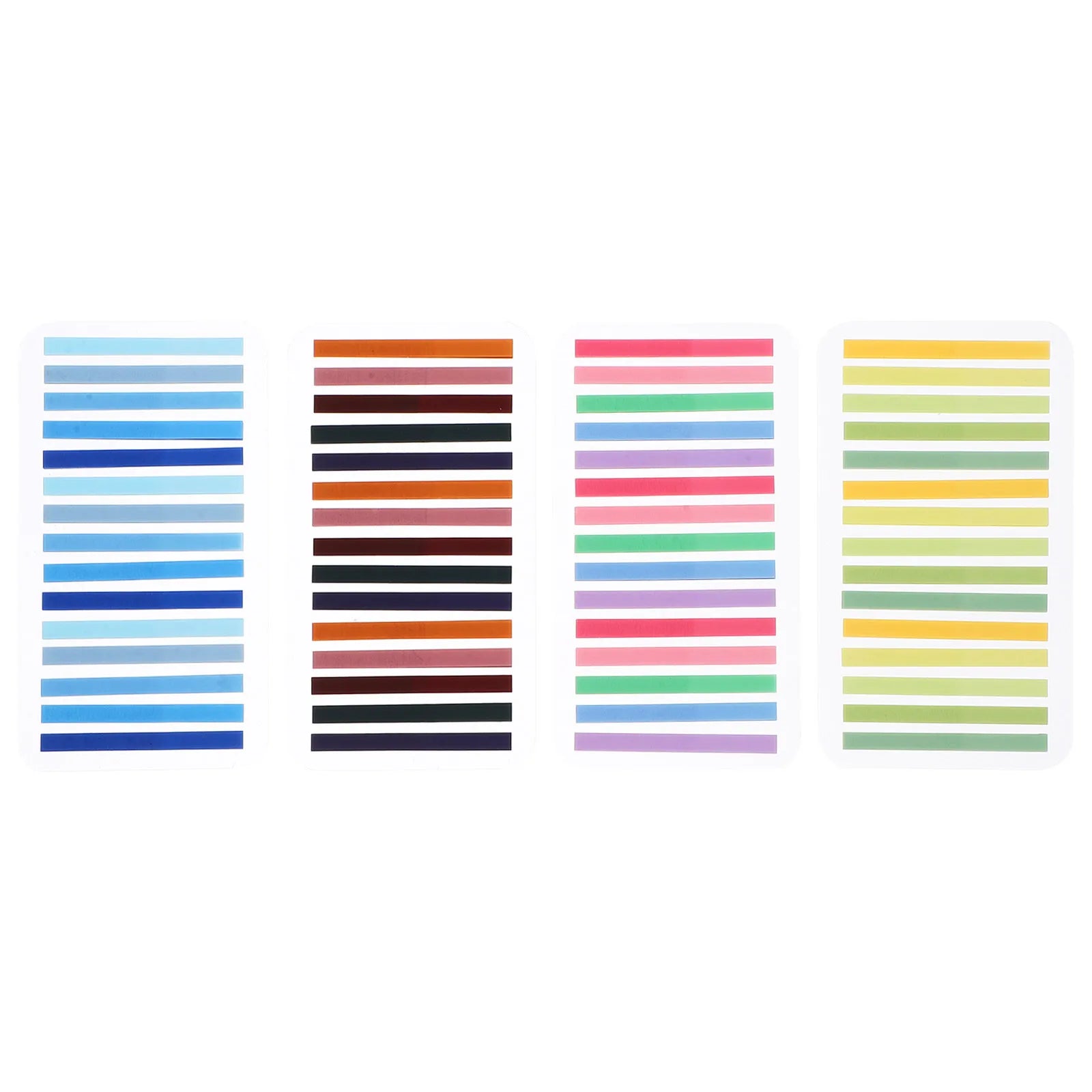 4Set Reading Tabs Ultra-Thin Repositionable Index Tabs Writable Colored Book Flags for Study Notes File Classification