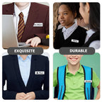 16Pcs Blank Name Badges with Pin Premium Density Board DIY Name Tag Pin for Students Workers Teachers Cafes Hotels Airlines
