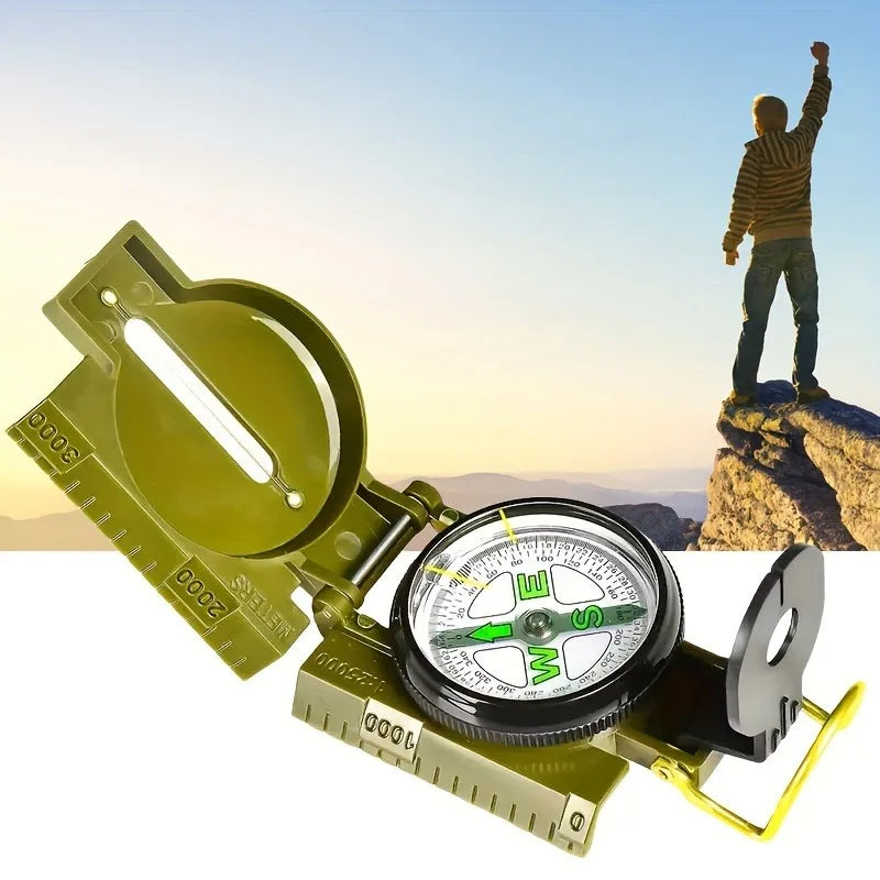 Outdoor Waterproof Compass Portable High Precision Compass Outdoor Gadget Sports Hiking Camping Navigation Survival Tool