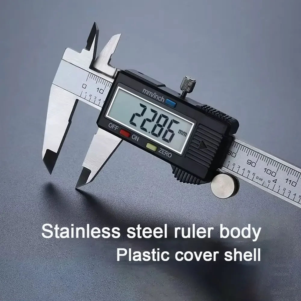 High Precision Digital Caliper - Electronic Display Thickness Gauge - Industrial Grade Stainless Steel Precision Measuring Tool