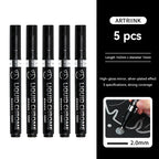 1-6pcs Chrome Pen Marker Mirror Waterproof DIY Reflective Paint Repair for Rock Ceramic Glass Metallic Gold/Silver 0.8/1/2mm Nib