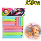 12-60Pcs Portable New Kitchen Storage Food Snack Seal Sealing Bag Clips Sealer Clamp Plastic Tool Kitchen Accessories Wholesale