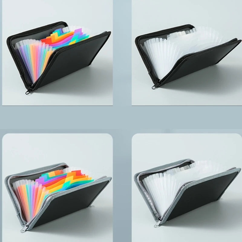 Small Expandable File Folder Zippered Accordion Folder 13 Pocket Receipt Coupon Organiser for Receipts, Coupons and Tickets