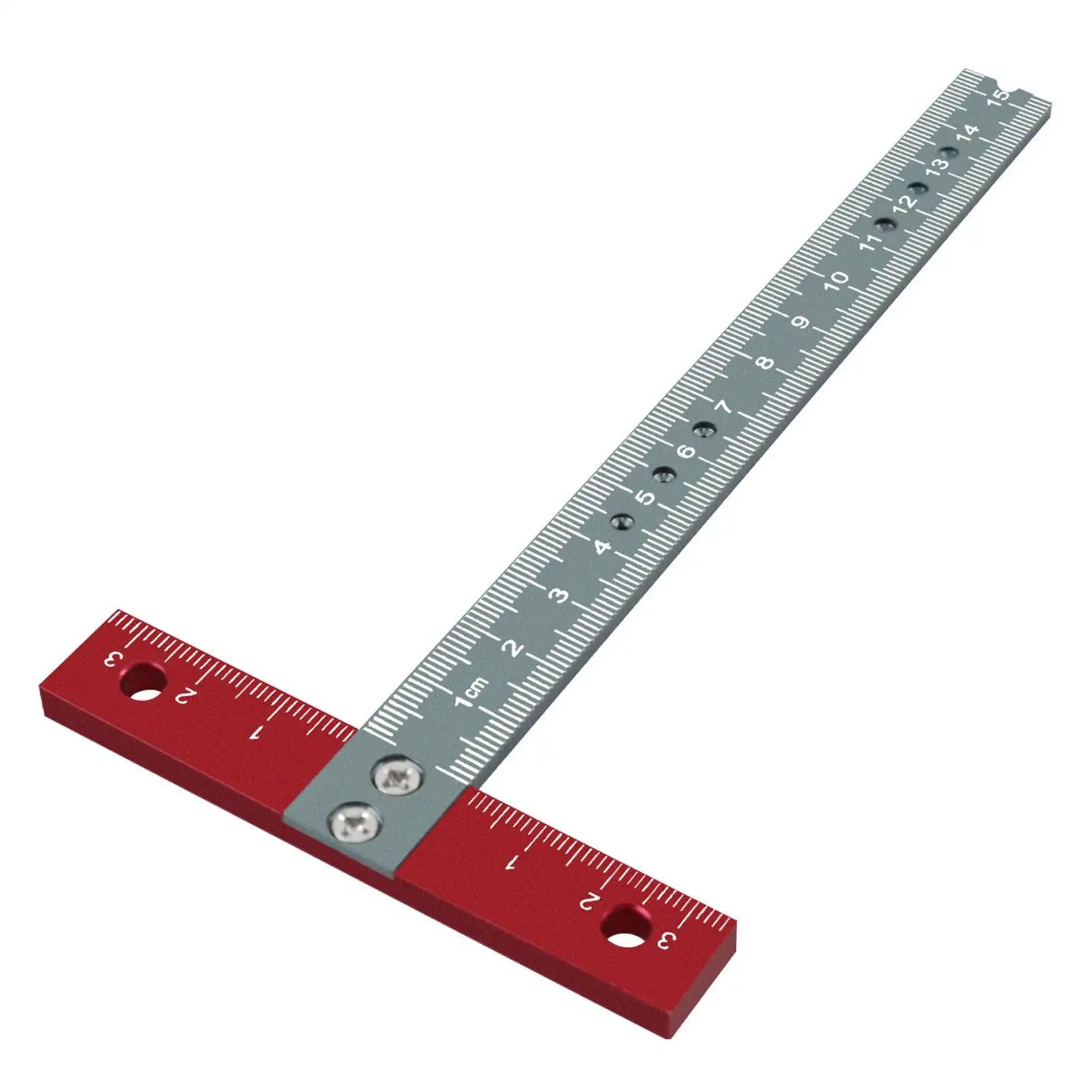 Aluminum Alloy Fusion T Square High Precision for Drafting Metal Woodworking Layout with Scale and 90 Degree Reference