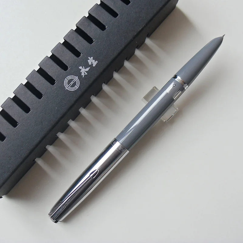 NEW Wingsung 601 Press Piston Fountain Pen Iridium EF/F Nib Steel Cap Vacumatic Resin Ink Pen School Stationery Office Supplies