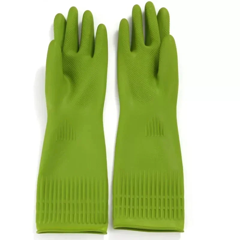 New Kitchen Cleaning Latex Dish Washing Gloves Rubber Thickened and Lengthened Household Laundry Gloves