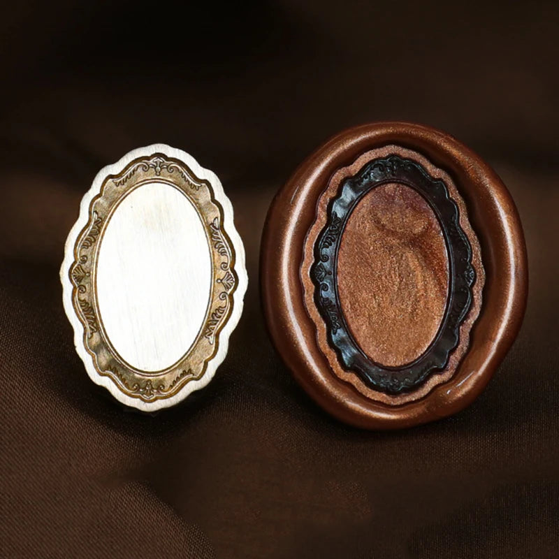 Fire Paint Seal Wax Stamp Heads Photo Frame Series Sealing Wax Stamp Head For DIY Scrapbooking Envelope Wedding Party Invitation