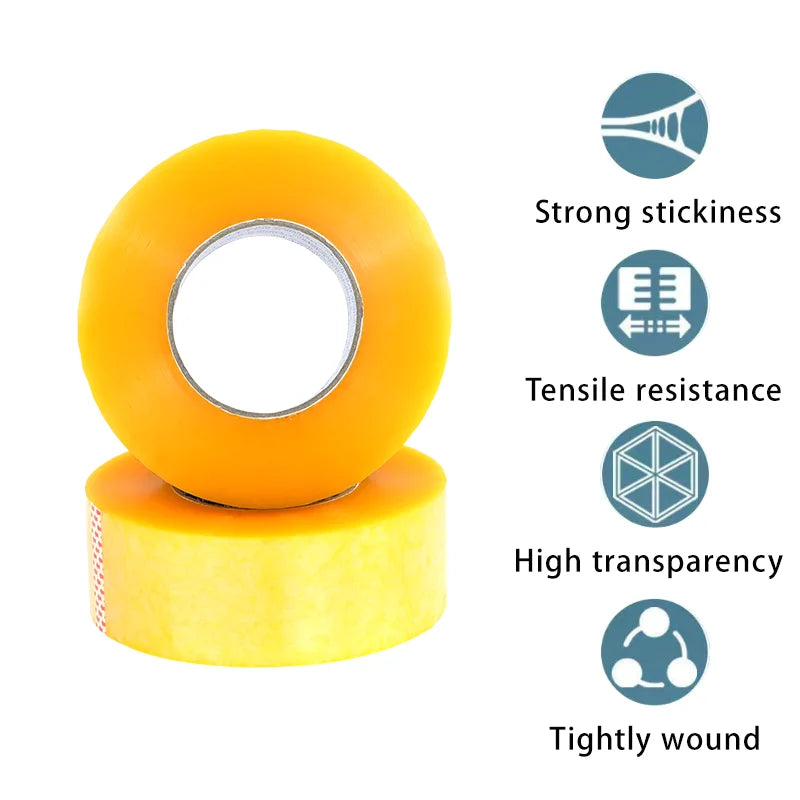 Oversized Roll Sealing Box Tape, Special Tape for Packing and Sealing Boxes, High Viscosity and High Toughness, Household Tape