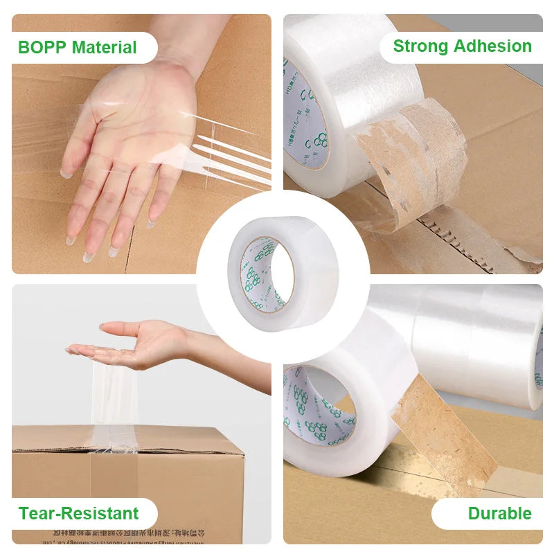 Single-Sided Bopp Transparent Packaging Tape With High Viscosity For Sealing Heavy-Duty Cartons And Fixing Items For Bundling
