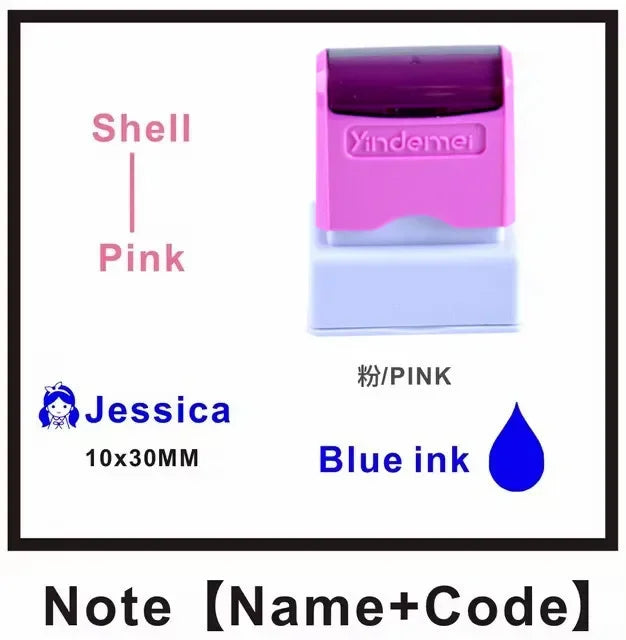 Customized Arabic Hebrew Name Stamp Waterproof Seal Custom Teacher Signature Student Child Cloth Ink Stamp Selfing-inking Stamp