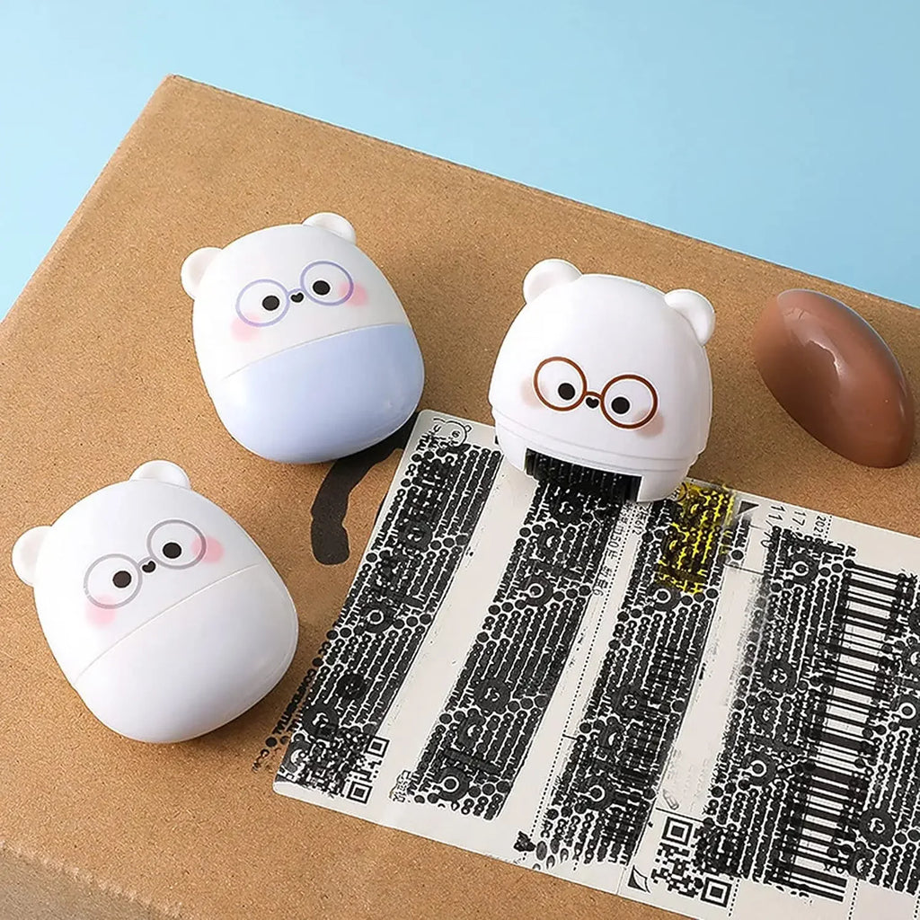 Data Protection Roller Stamp Remove Courier Information Portable Information Coverage Messy Code Confidential Data Security Seal