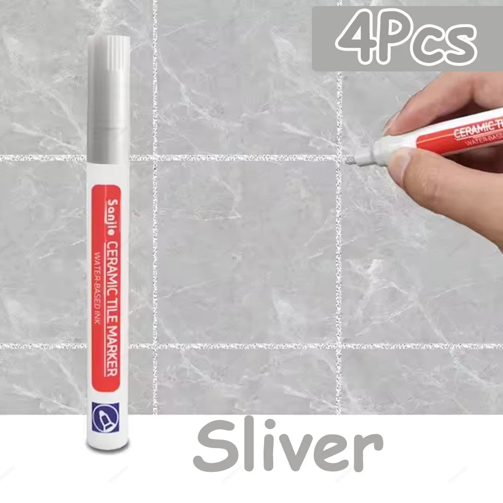 1-10Pcs 10 Colors Waterproof Tile Floor Marker Pen Wall Grout Pen for Kitchen Bathroom Ceramic Seam Paint Gap Repair Tools