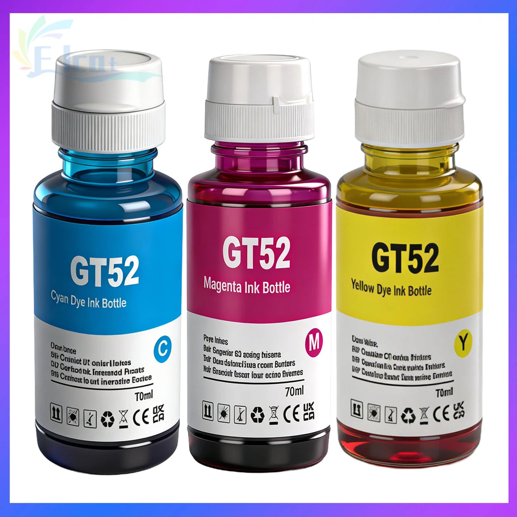 GT52 GT53 Refill Ink For HP GT51 GT52 GT53 Ink For HP 115 118 310 410 415 500 515 518 530 750 790 GT5810 5820 GT5810 Printer Ink