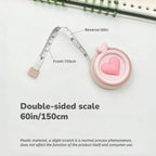 1pc Compact Retractable Pastel Heart-Shaped Mini Tape Measure - for Body Measurements, Clothing