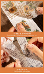 JIAMEI 30pcspack Floral Litmus Paper Materials Paper Decor Junk Journal DIY Scrapbooking Translucent Craft Aesthetics Paper