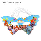 Cartoon Family Theme Birthday Party Decoration Disposable Set Tableware Plate Napkins Tablecloth For Kid Shower Supplies Puzzle